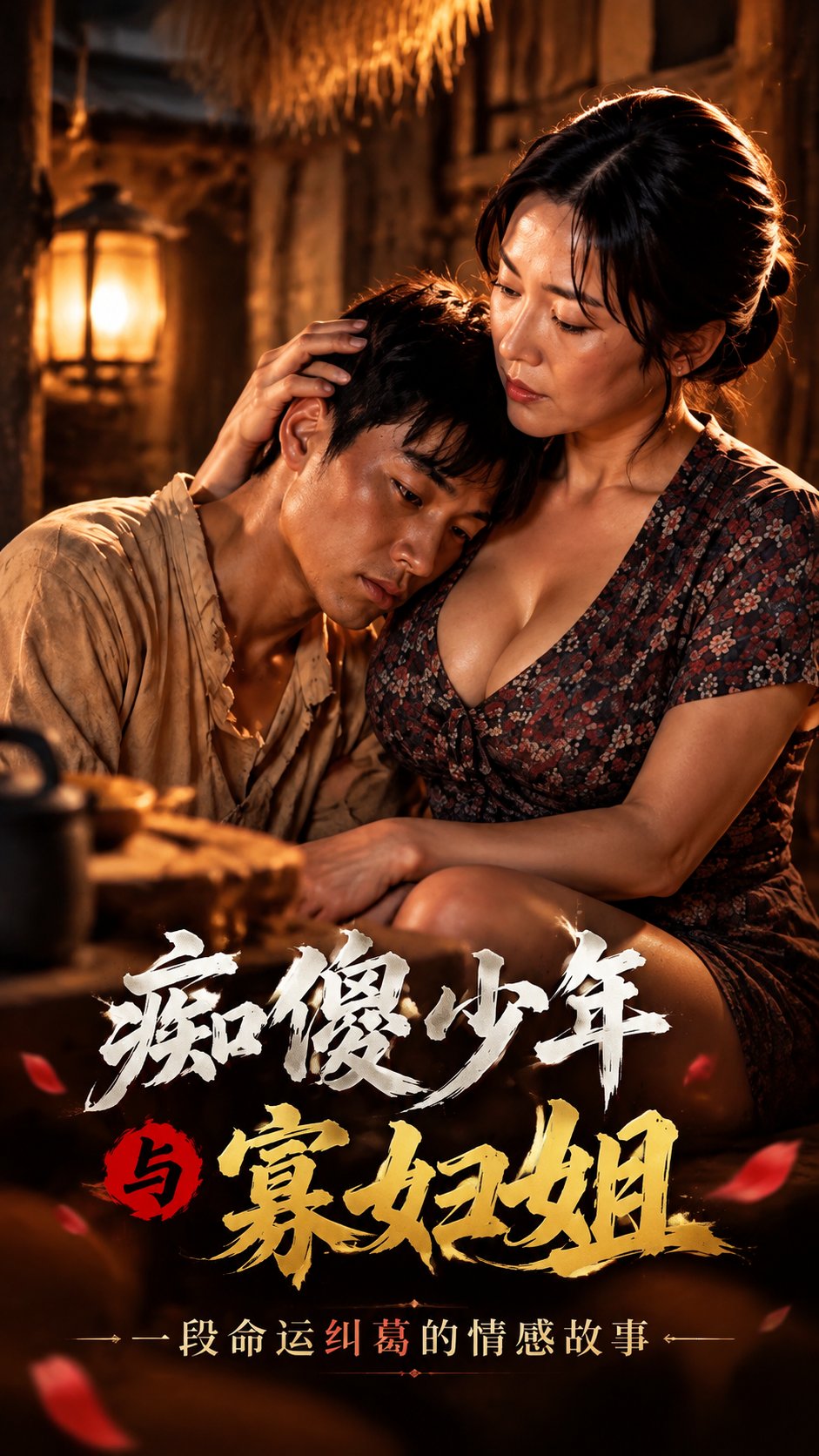 痴傻少年与寡妇姐合欢